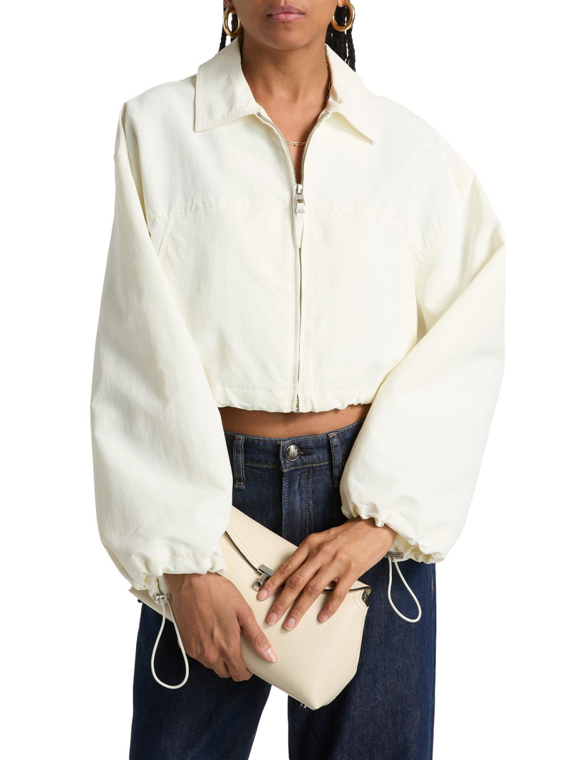 Women's Colsen Drawcord Crop Jacket - White 3