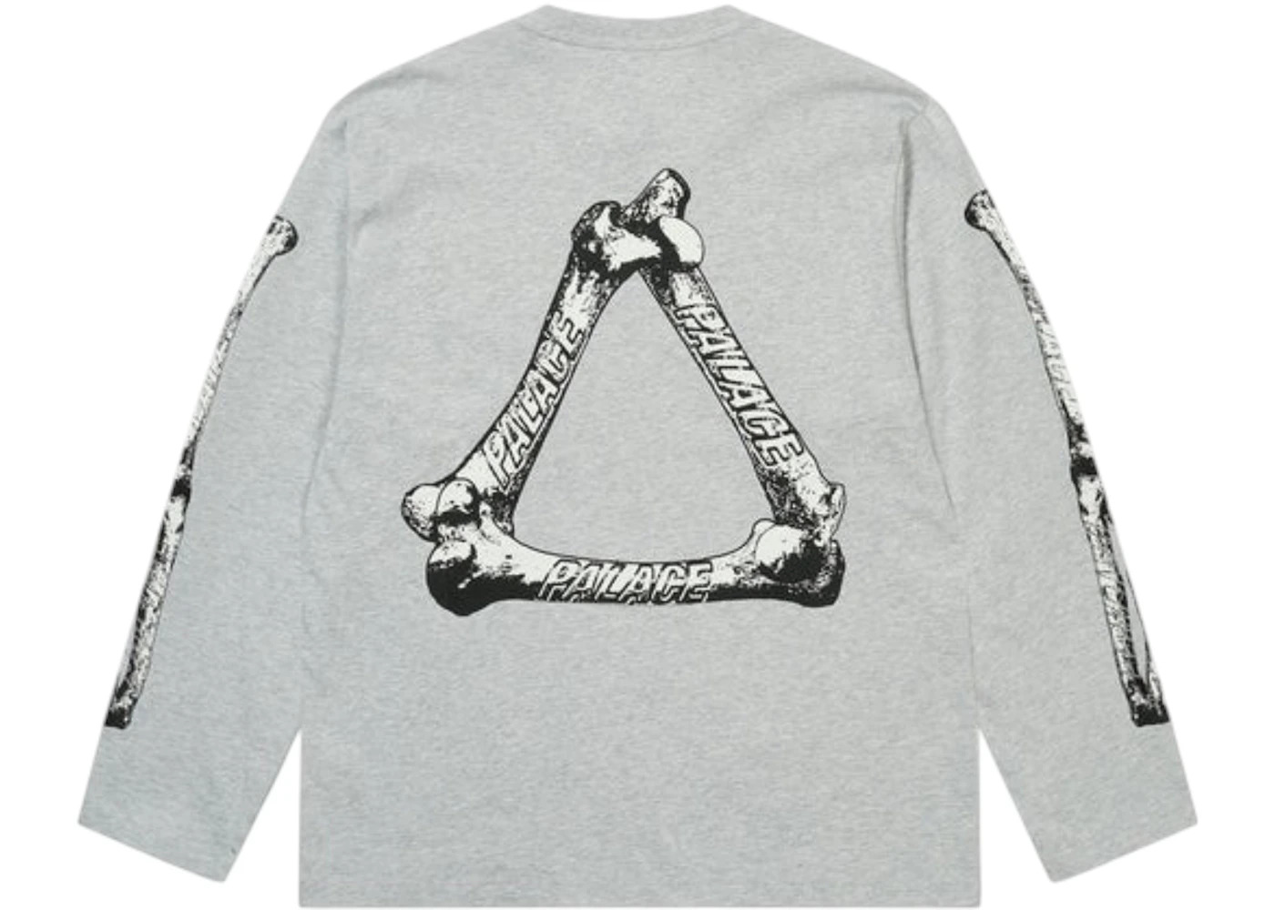 Palace Tri-Bone Longsleeve Grey Marl - 1