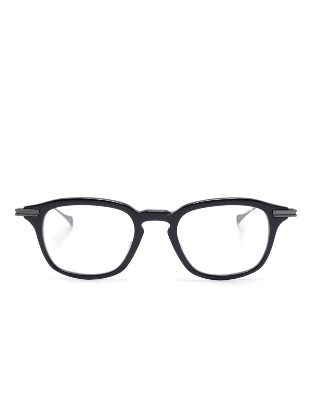 square-frame logo-print glasses - 1