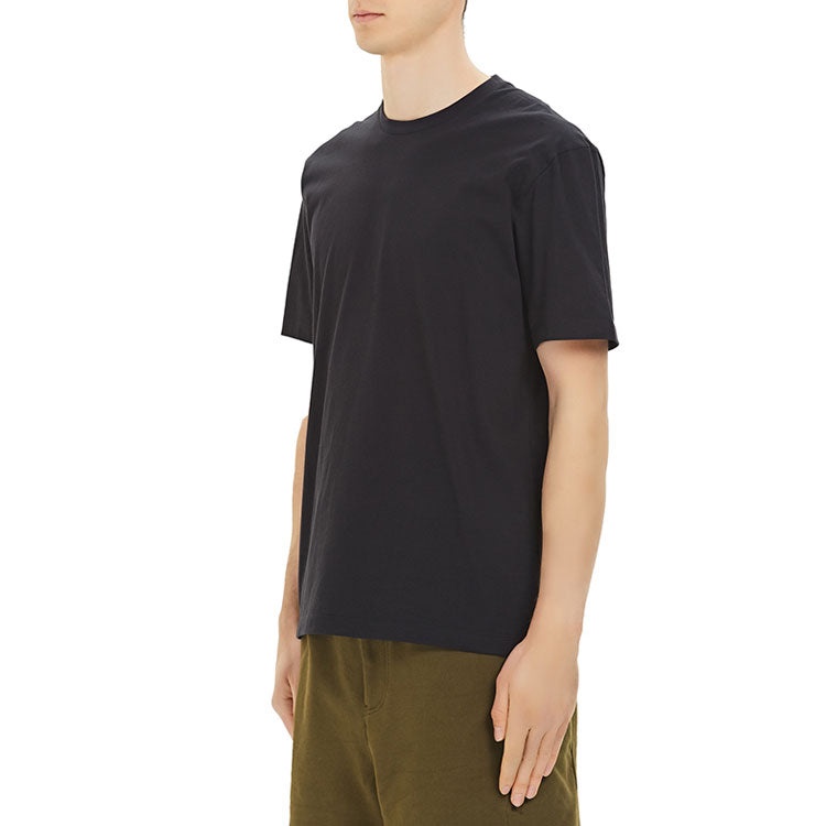 Men's Y-3 Back Printing Round Neck Casual Short Sleeve Black FN3348 - 5