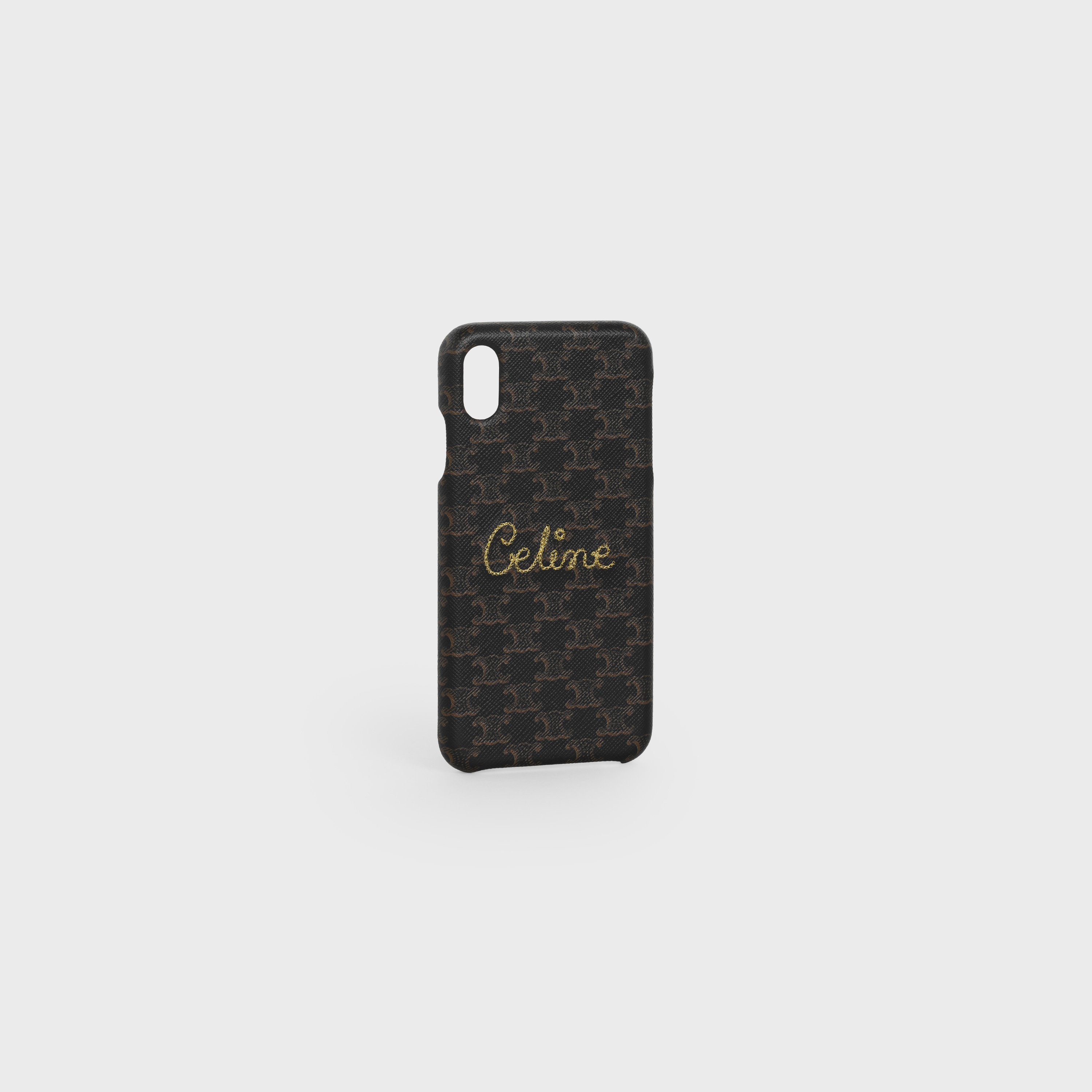 IPHONE XS MAX CASE IN LAMBSKIN WITH TRIOMPHE CANVAS PRINT AND EMBROIDERED CELINE - 2