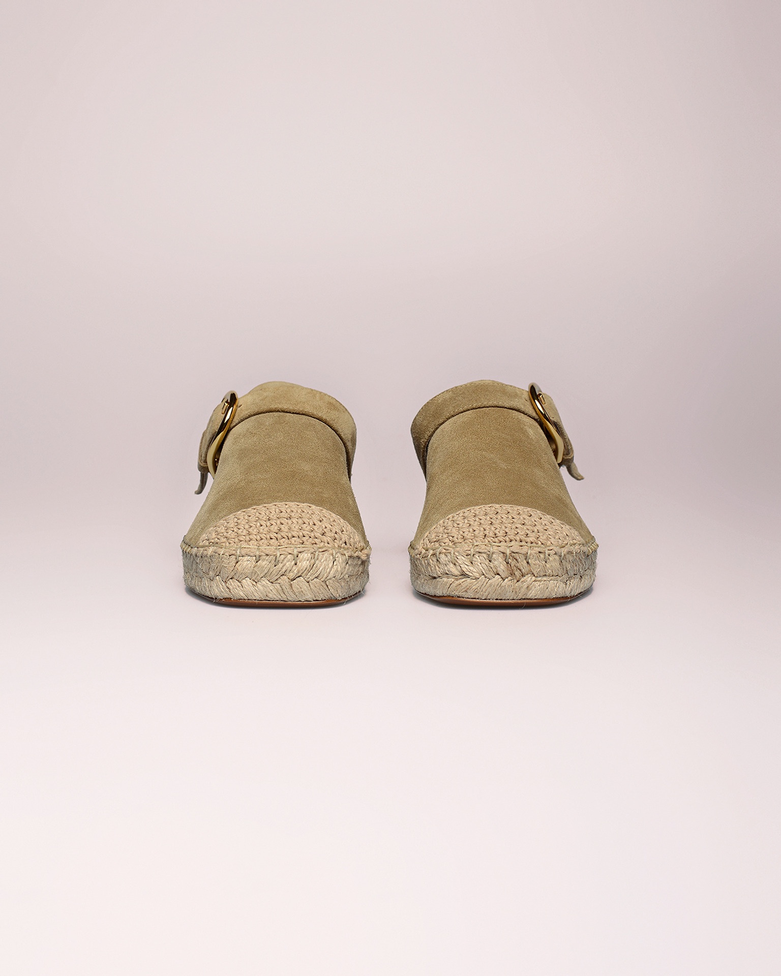HARREL - Cow suede contrast-toe espadrilles - Sand - 2