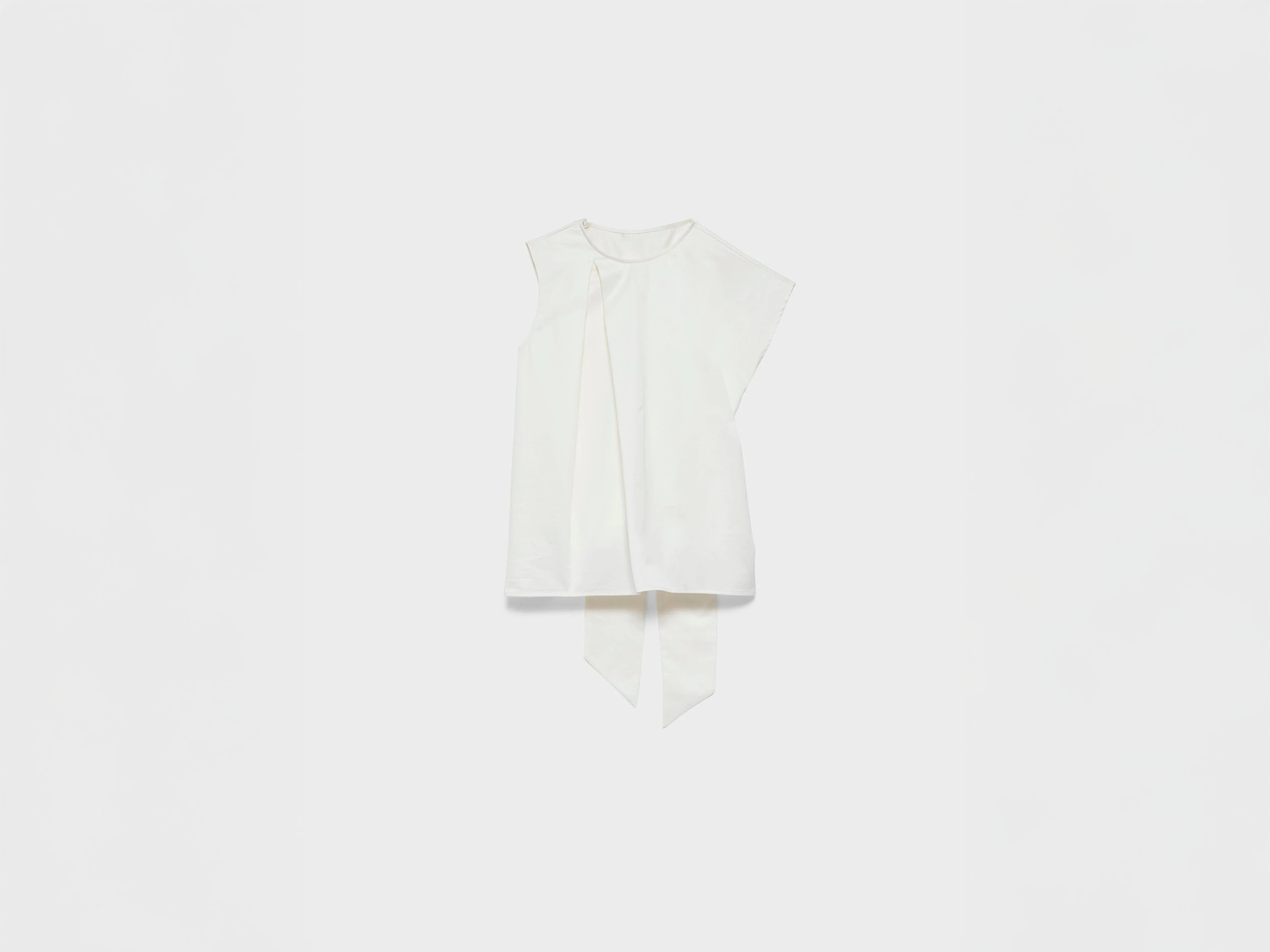 WOMENS SCULPTURAL SLEEVELESS TOP IN IVORY - 1
