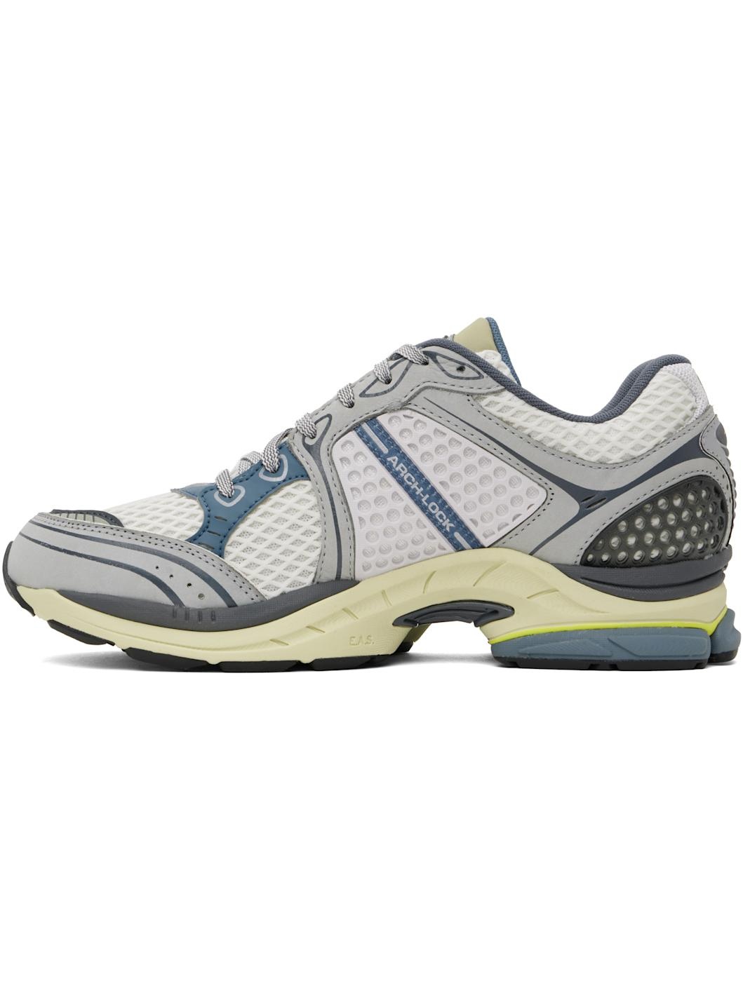 White & Blue Progrid Triumph 4 Sneakers - 3