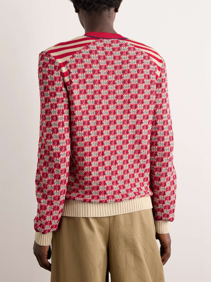 Unity Striped Checked Cotton Sweater 3