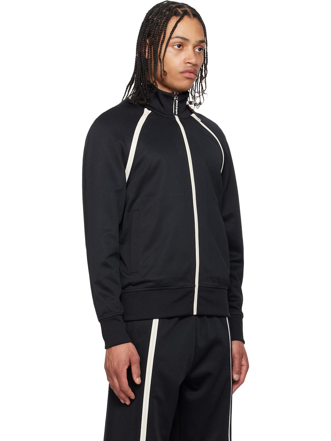 Black Zip Sleeves Track Jacket - 2