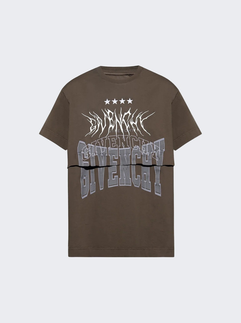 Layered T-shirt Medium Brown 1
