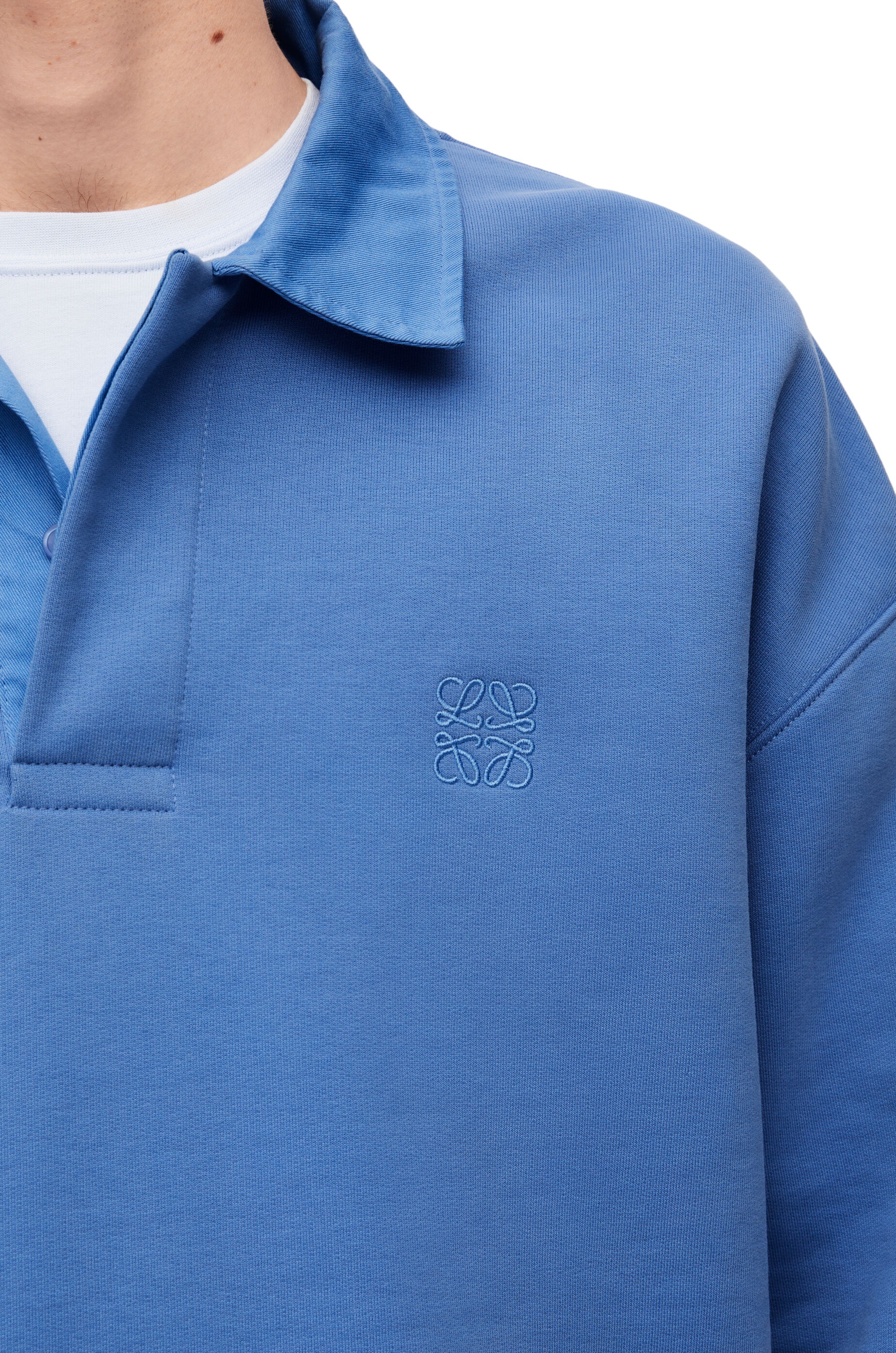 Long sleeve polo in cotton - 5