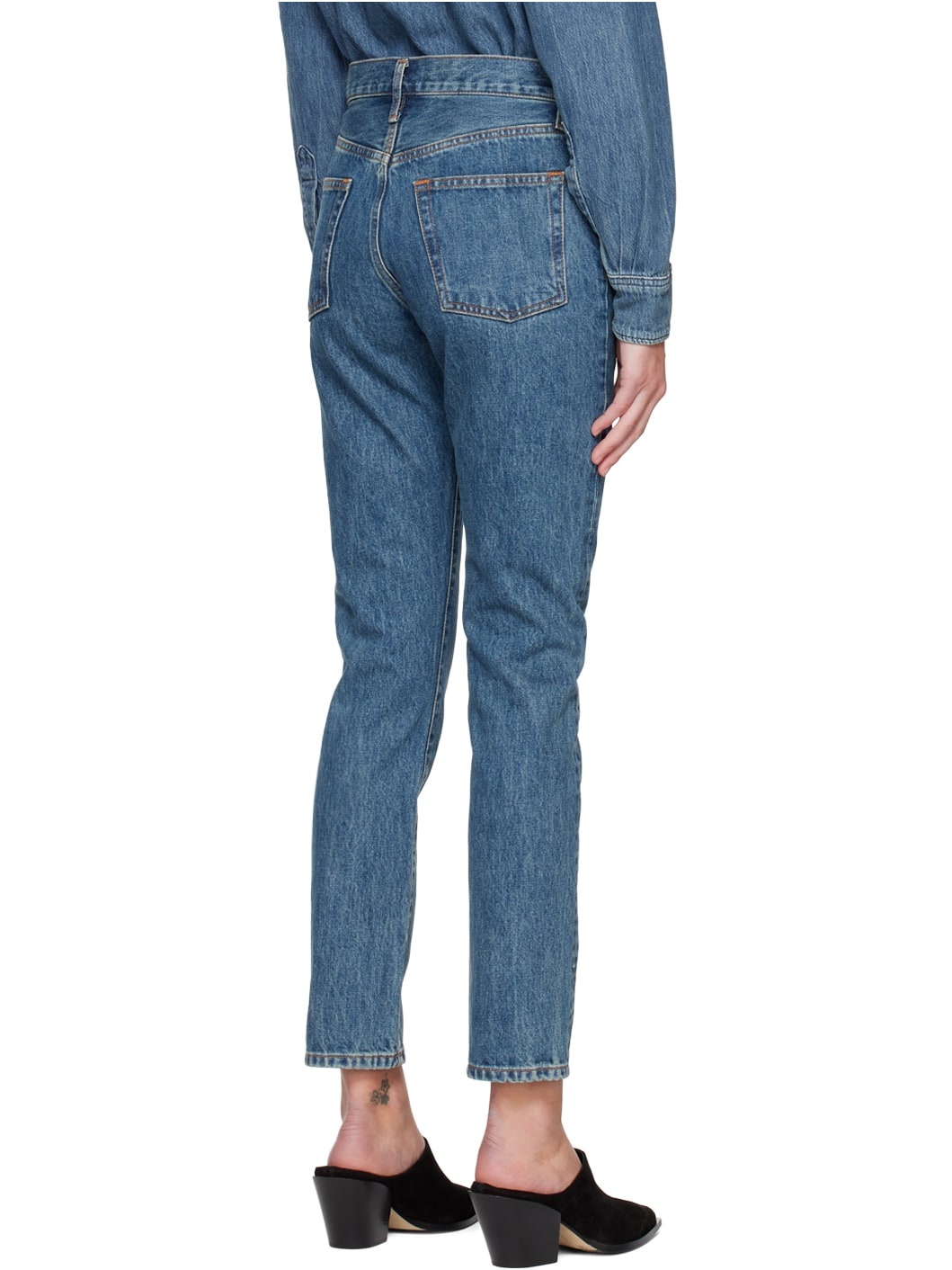 Indigo Faded Jeans - 3