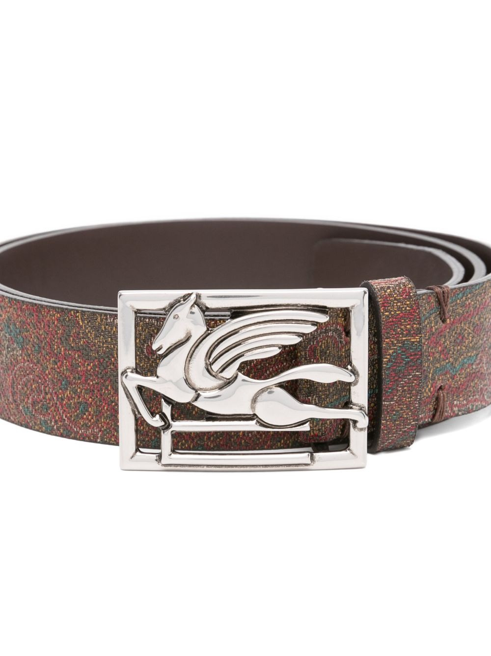 paisley pegasus leather belt - 3