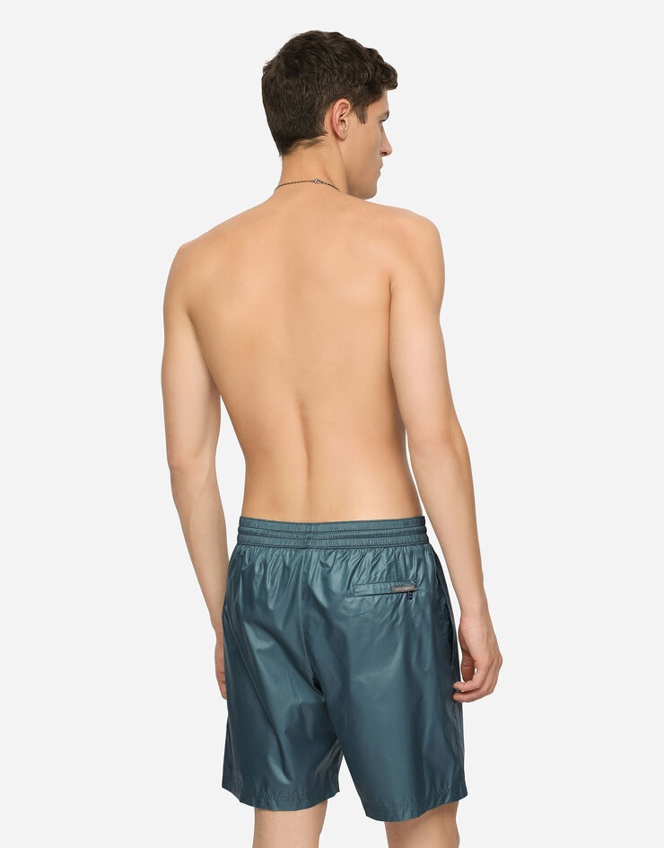 Mid-length swim trunks with heraldic patch - 5