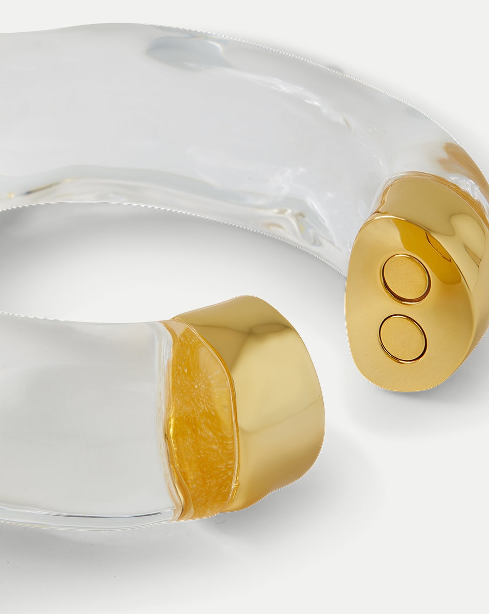 LARGE MOLTEN LUCITE BANGLE BRACELET - 3