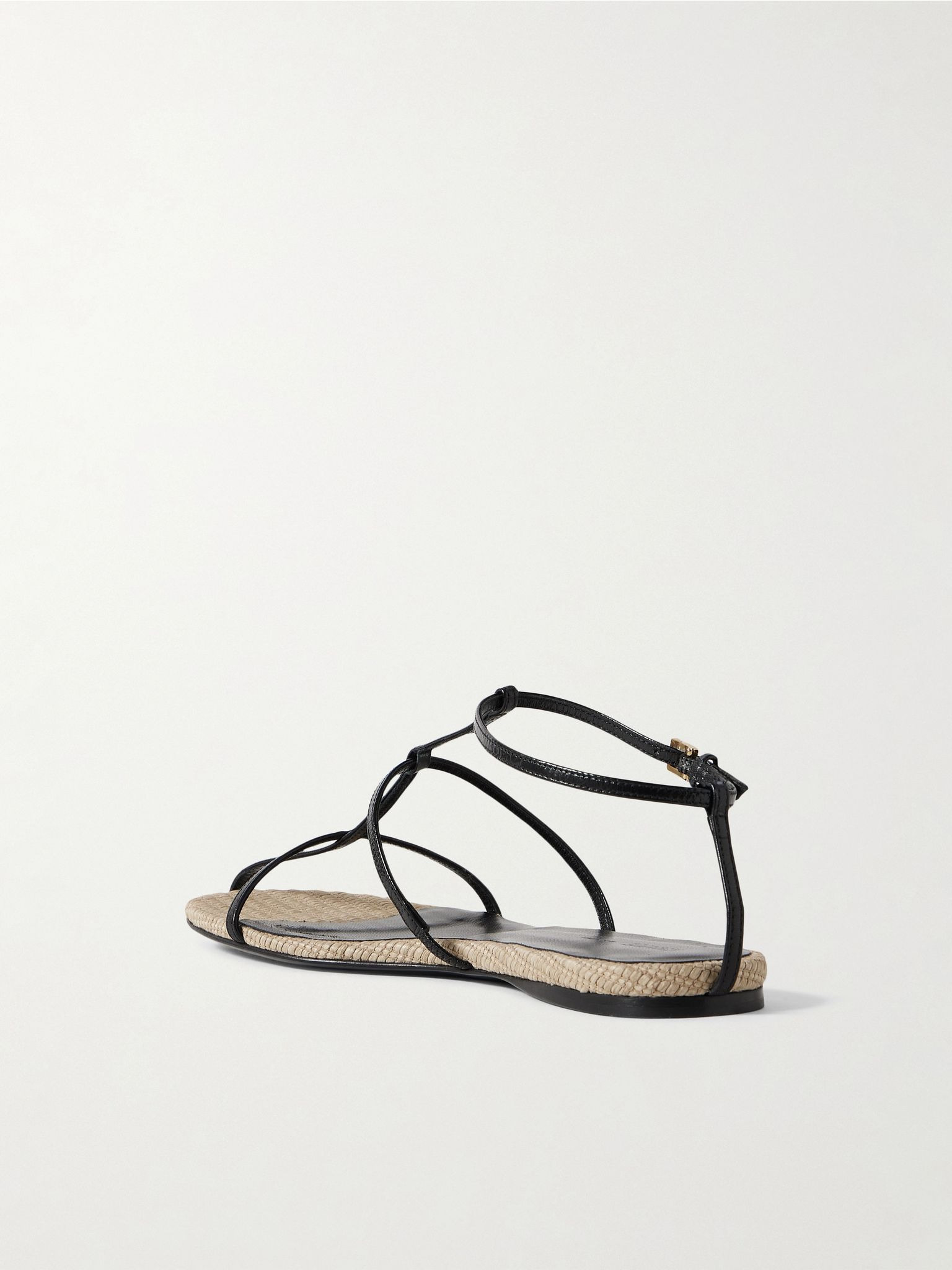 Cage leather sandals Black - 3