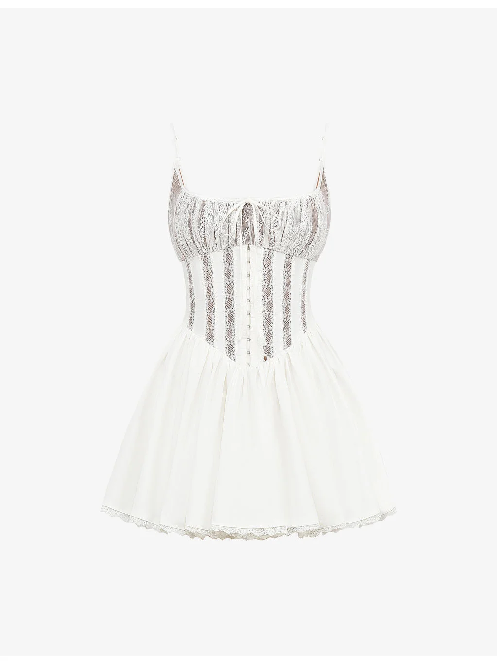 Rosaria Corset Stretch-Cotton Mini Dress - 1