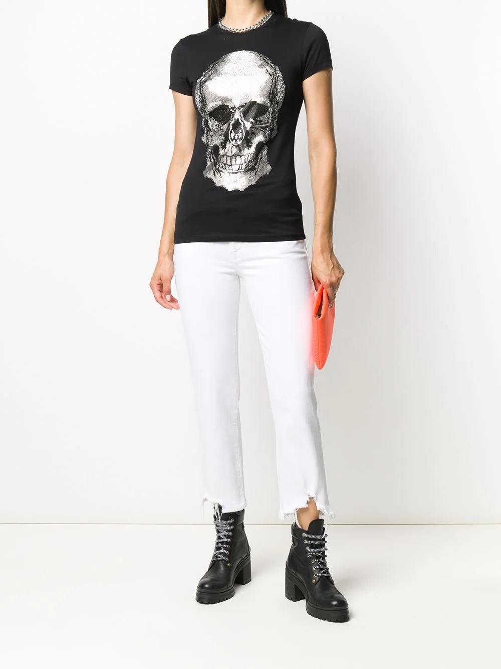 Skull rhinestone T-Shirt - 2