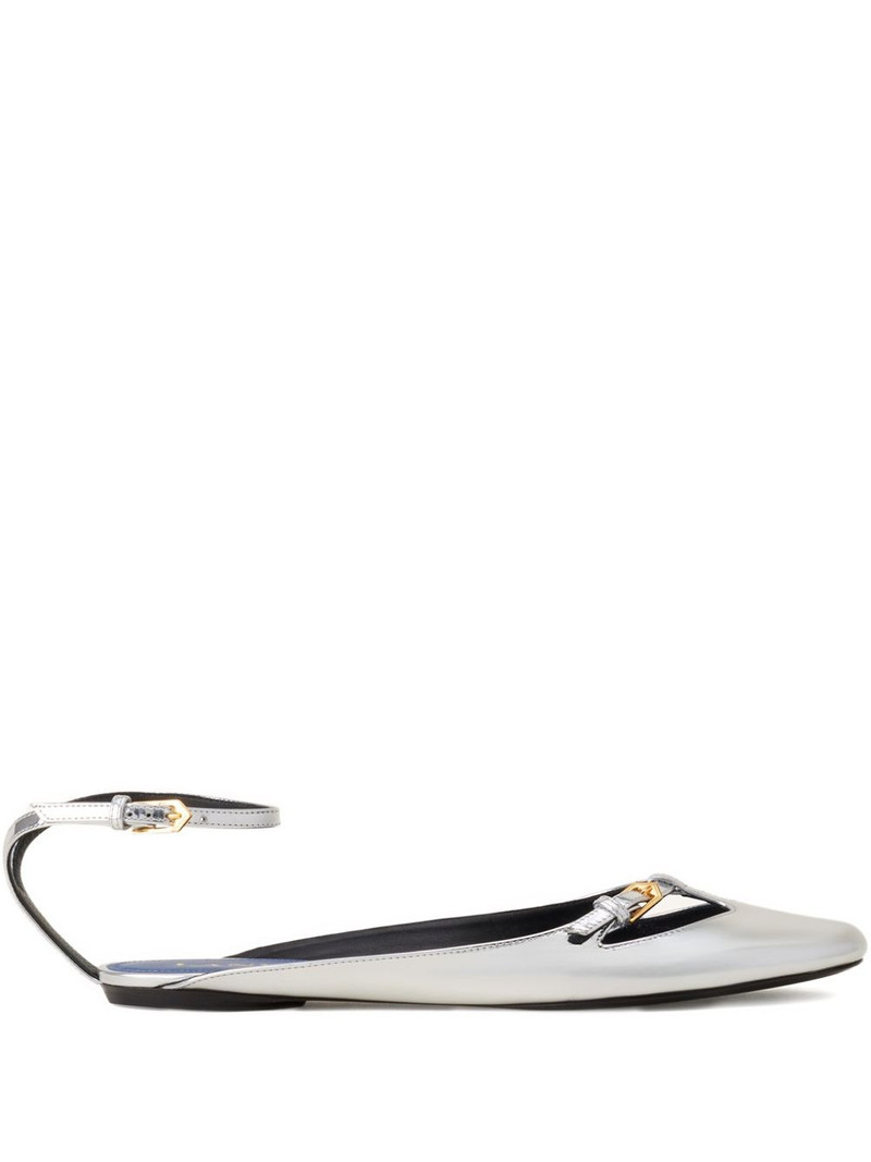 buckle ankle-strap ballet flats 1