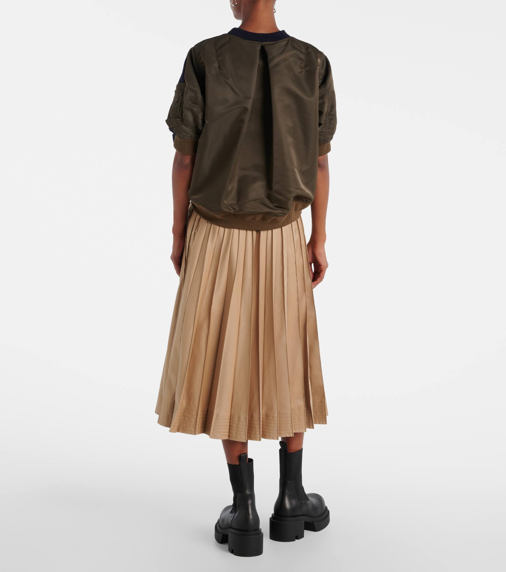 Twill and jersey top - 3