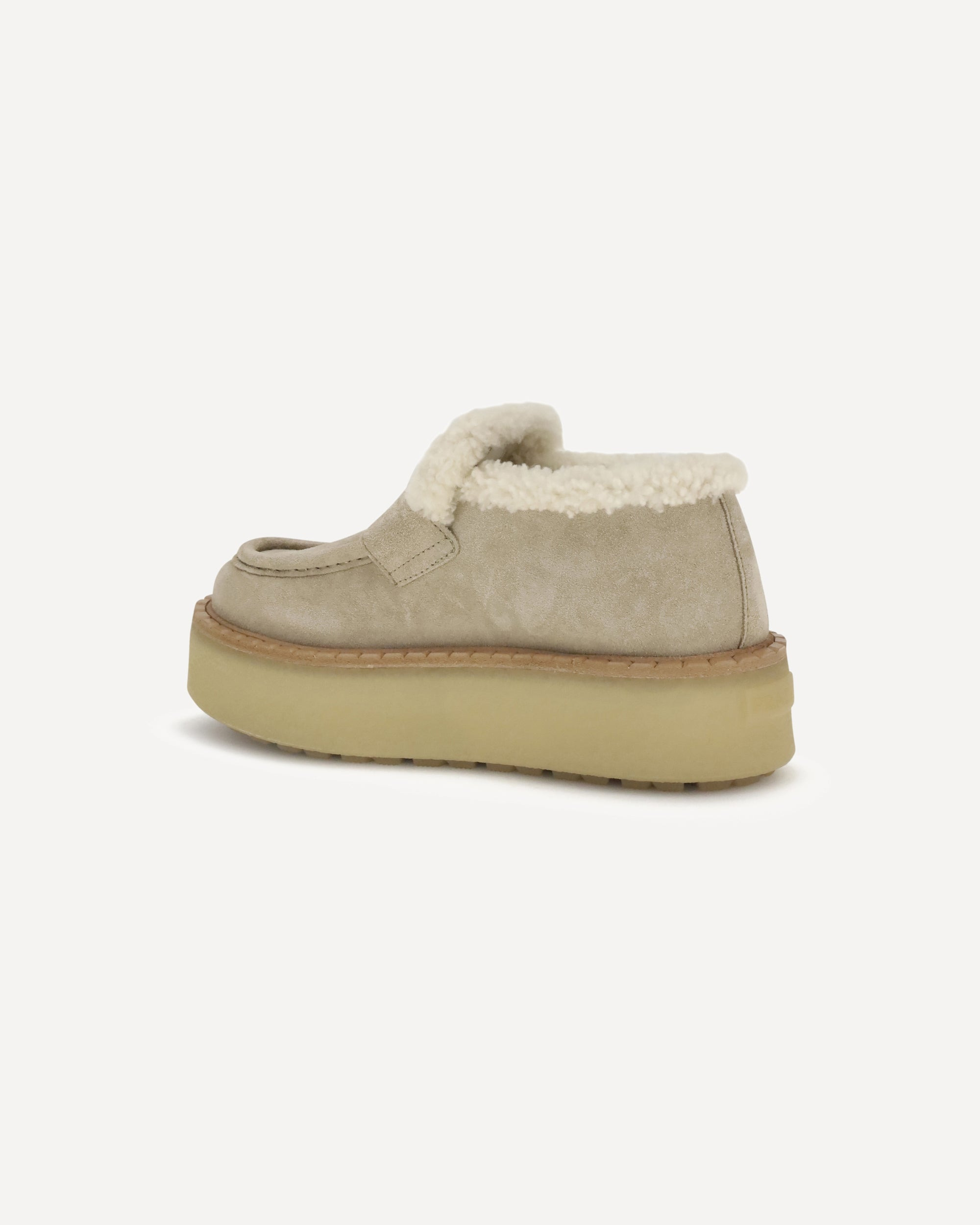 Suede Loafers with shearling - 3