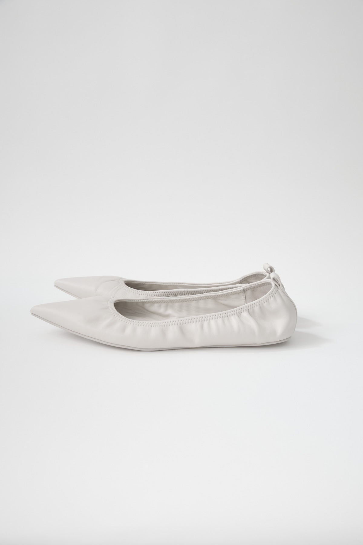 Soft Leather Flat - Cool White - 2