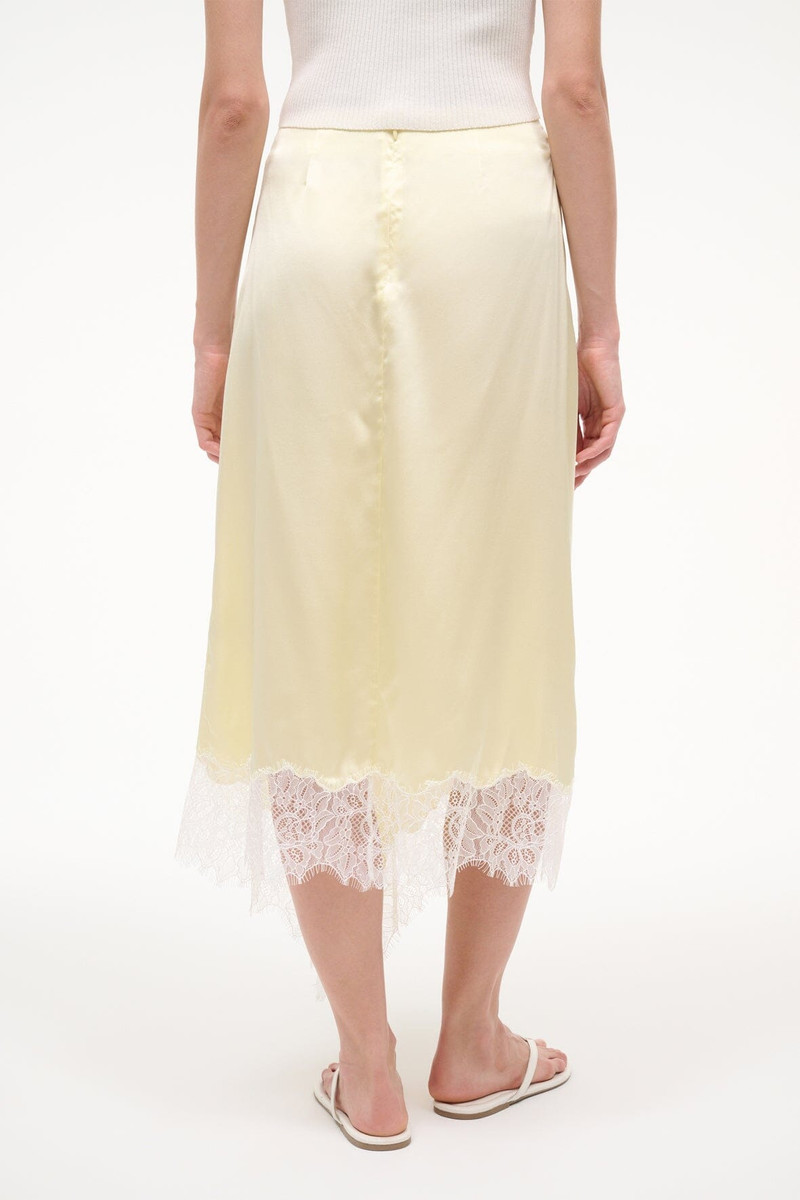 STAUD SONOMA SILK SKIRT KEY LIME 4