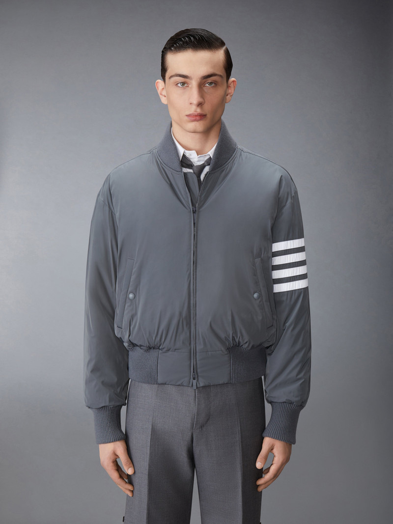 Thom Browne POLY TWILL 4-BAR OVERSIZED BLOUSON JACKET outlook