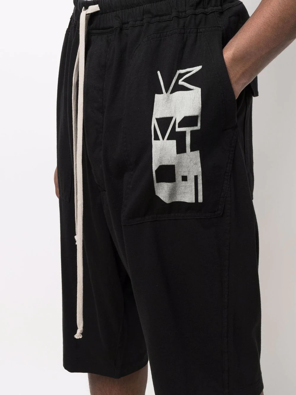 logo-print track shorts - 5