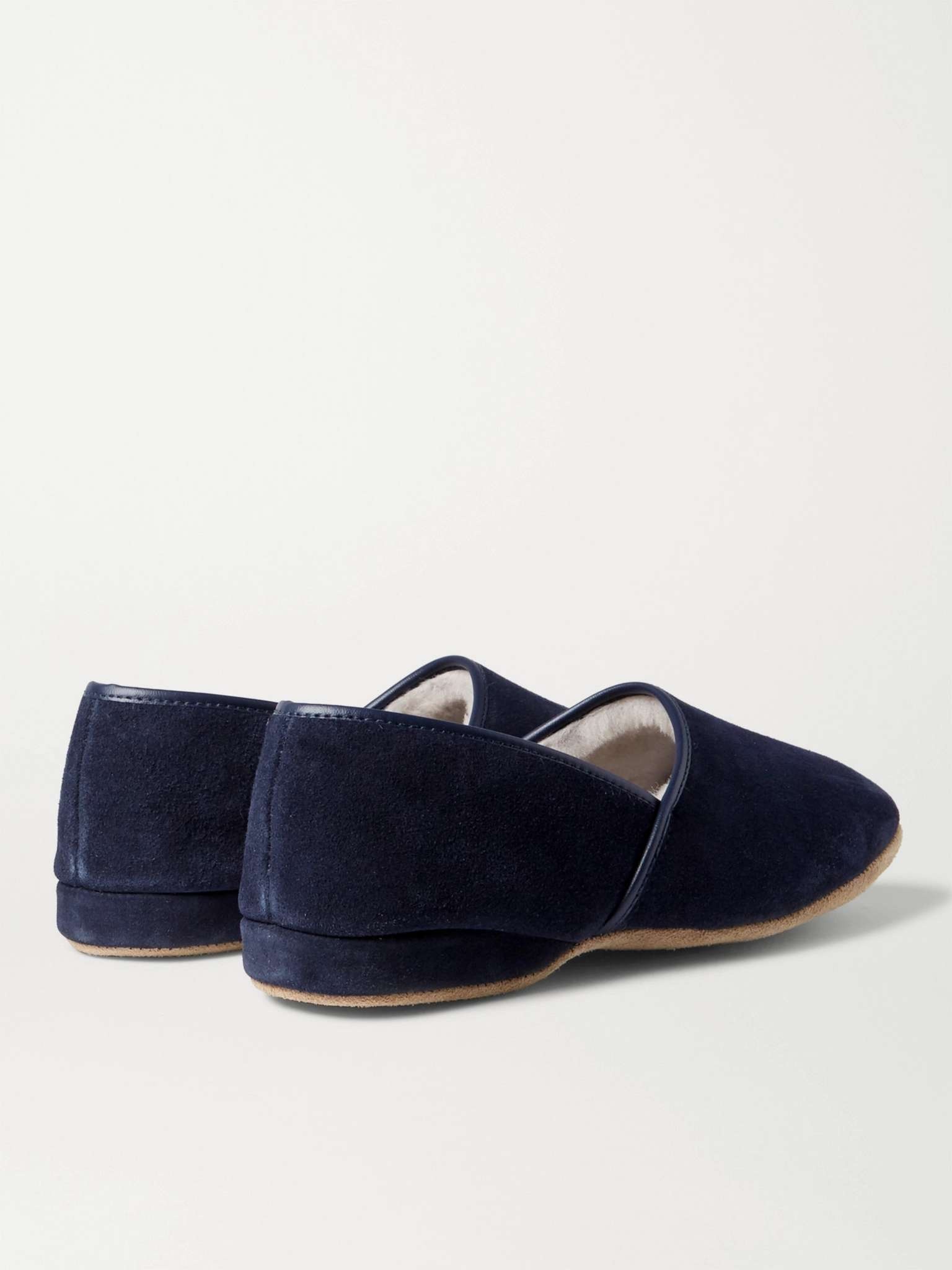 Crawford Shearling-Lined Suede Slippers - 5