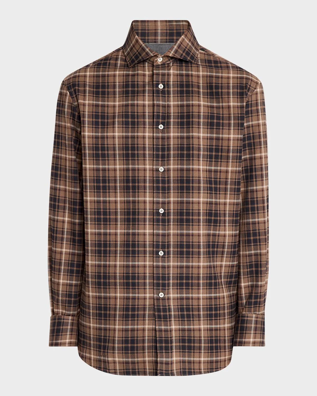 Men's Cotton Madras Plaid Button-Down Shirt - 1