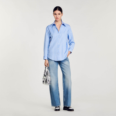 Sandro STRIPY SHIRT WITH OPEN LACE BACK outlook
