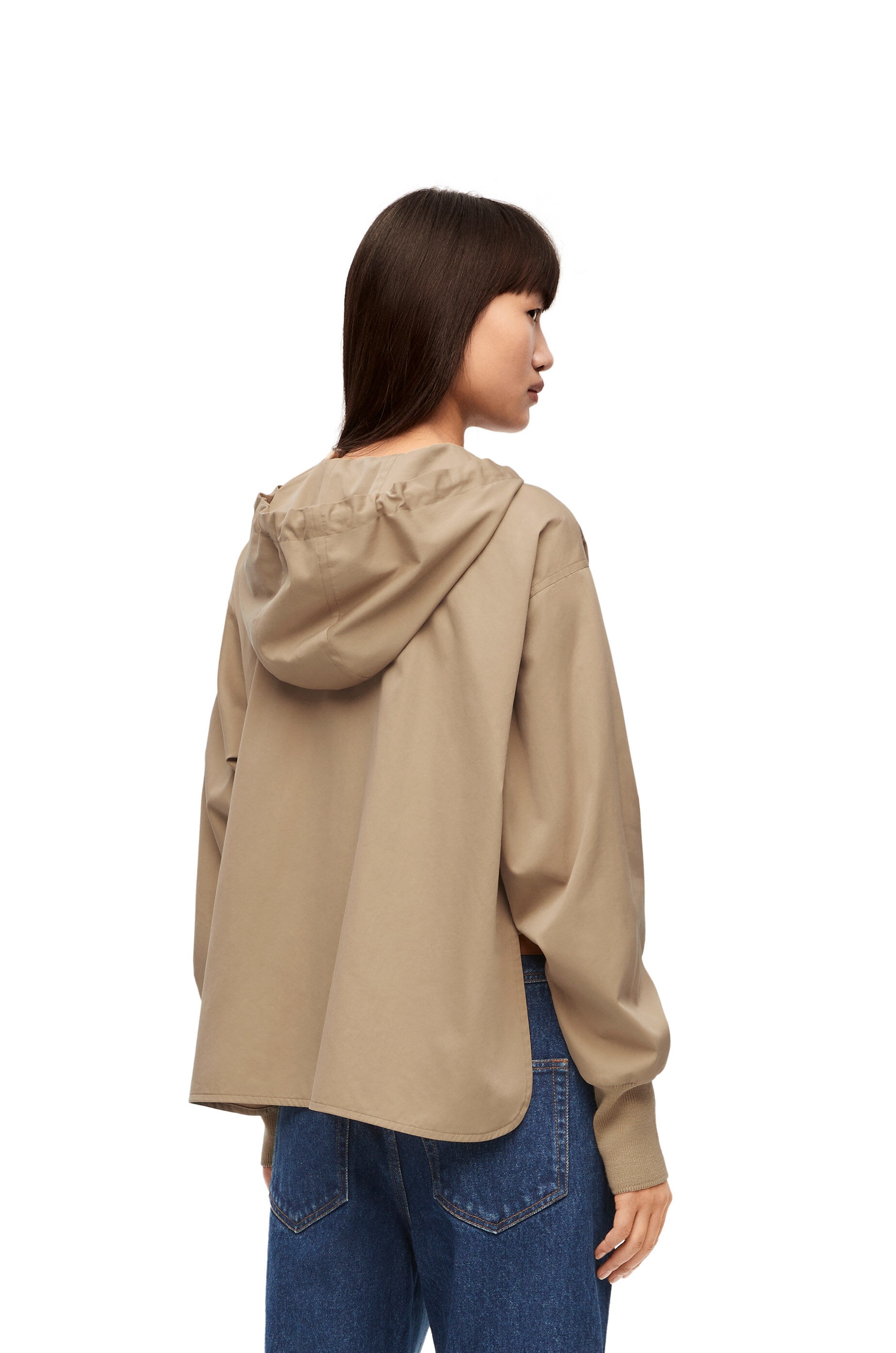 Hooded jacket in cotton and silk - 4