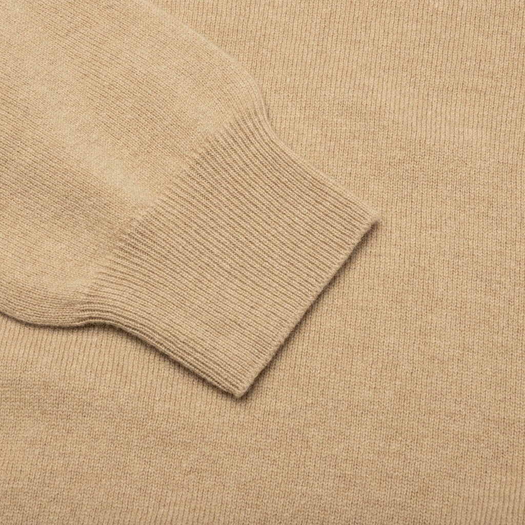 COMME DES GARCONS PLAY X THE ARTIST INVADER CARDIGAN - CAMEL - 4