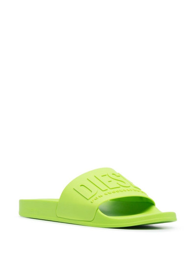 Diesel logo-embossed slides outlook