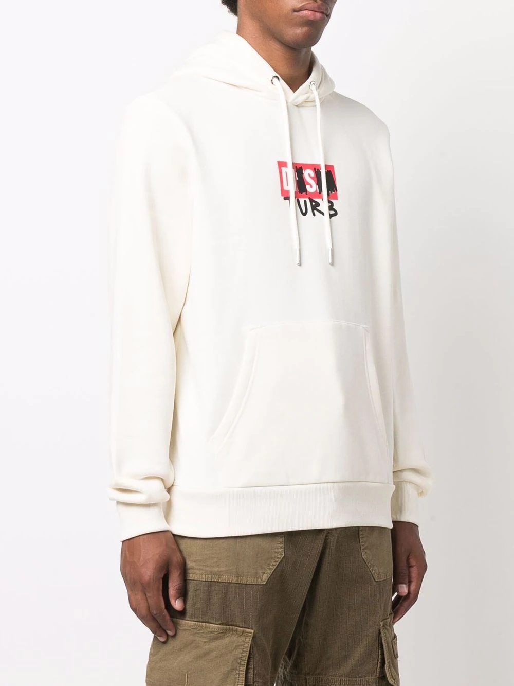 Disturb logo print hoodie - 3