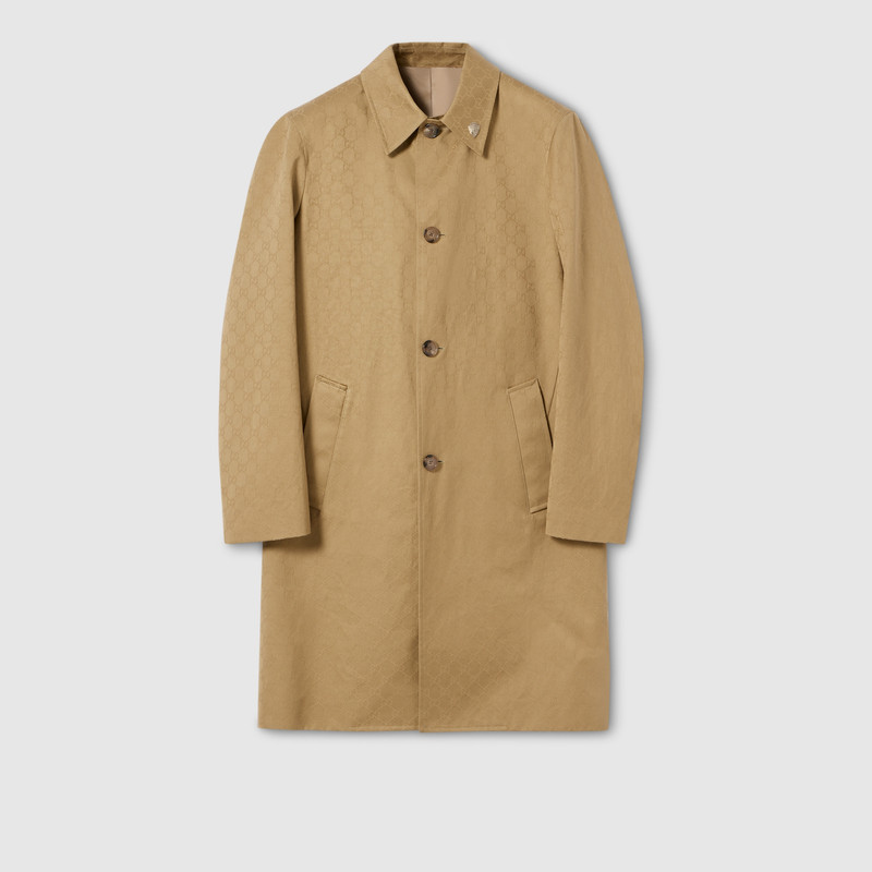 GG cotton gabardine coat 1
