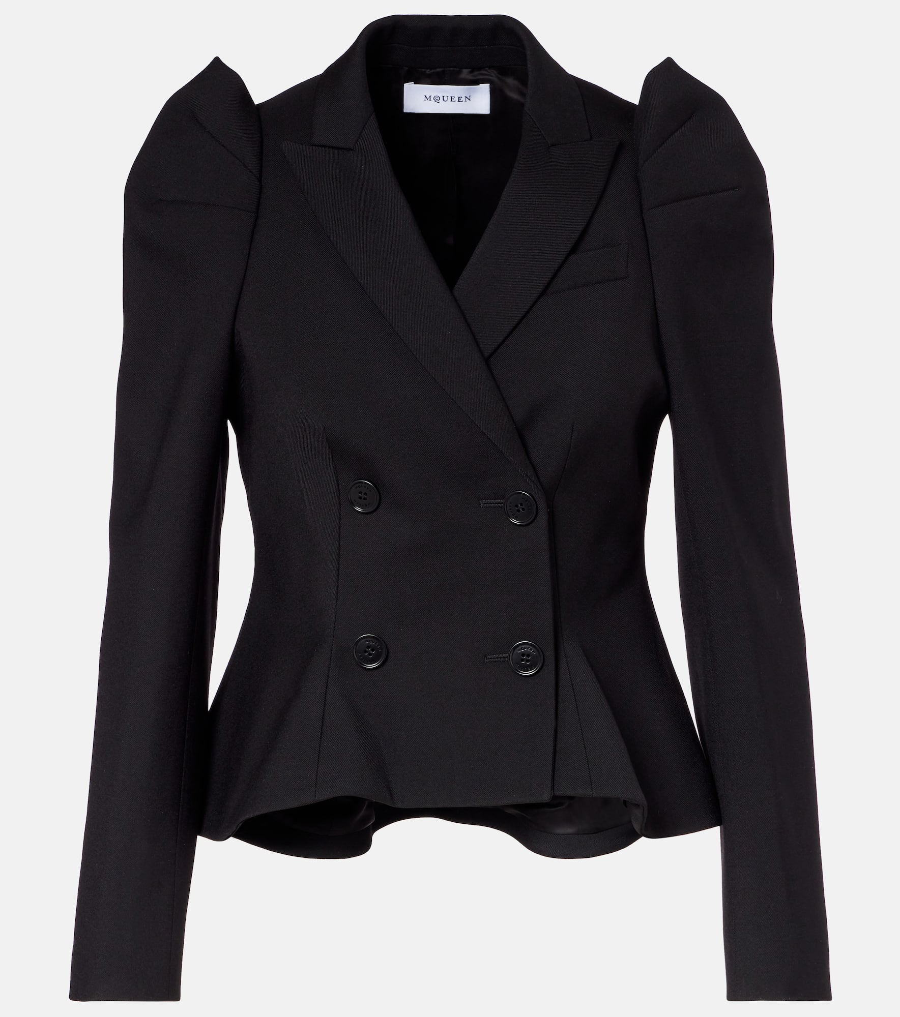 Wool puff-sleeve blazer - 1