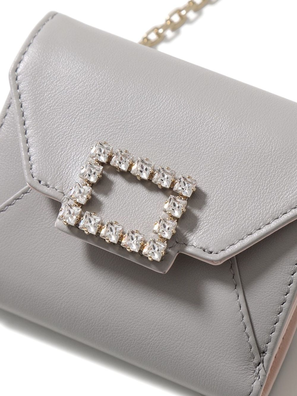 gem-embellished chain wallet - 3