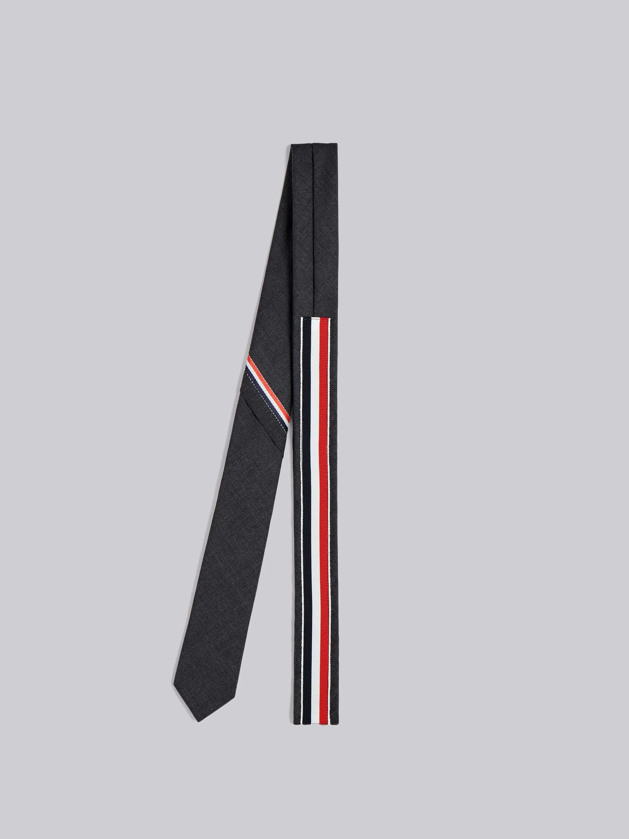 Classic Necktie With Seamed In Red, White And Blue Selvedge (26cm) In Super 120’s Twill - 2
