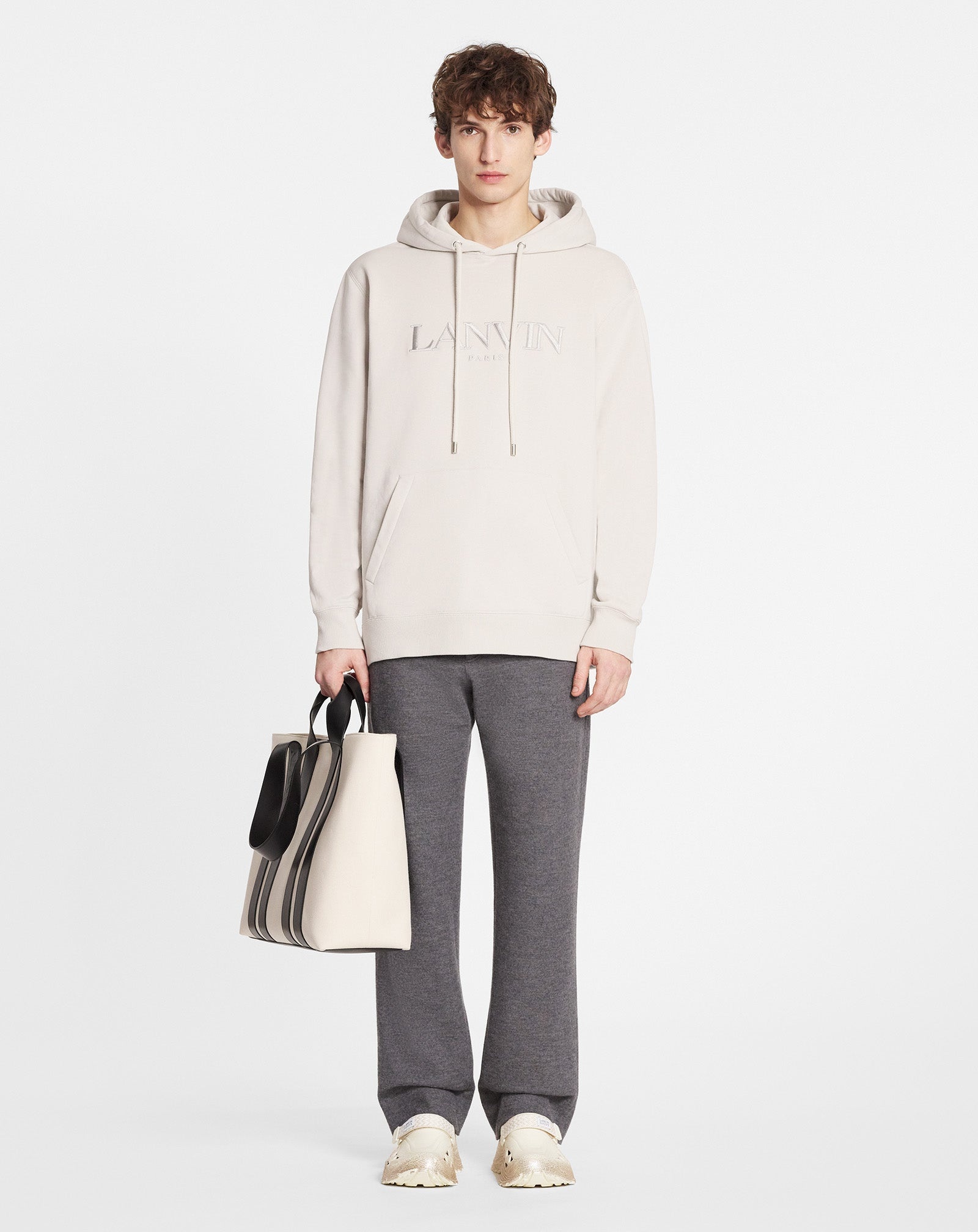 OVERSIZED EMBROIDERED LANVIN PARIS HOODIE - 2