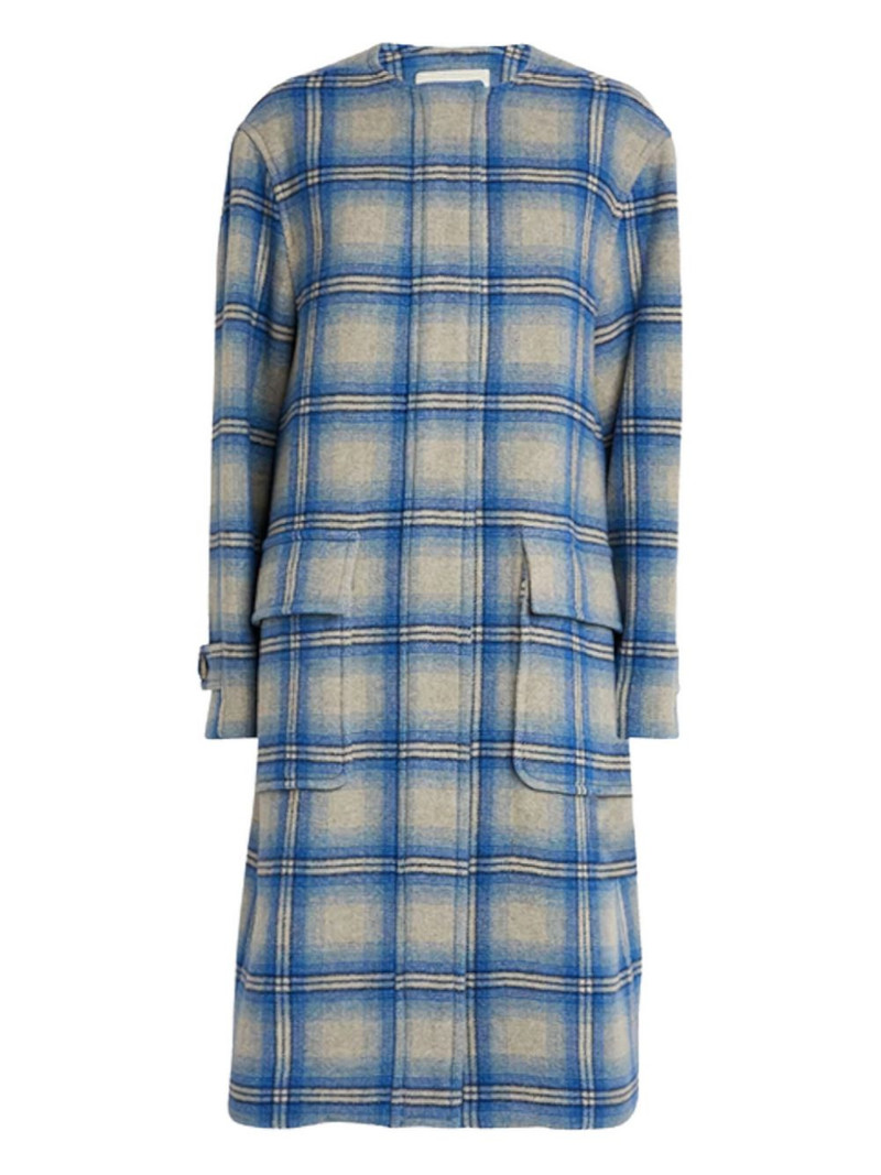 plaid-pattern wool coat 1