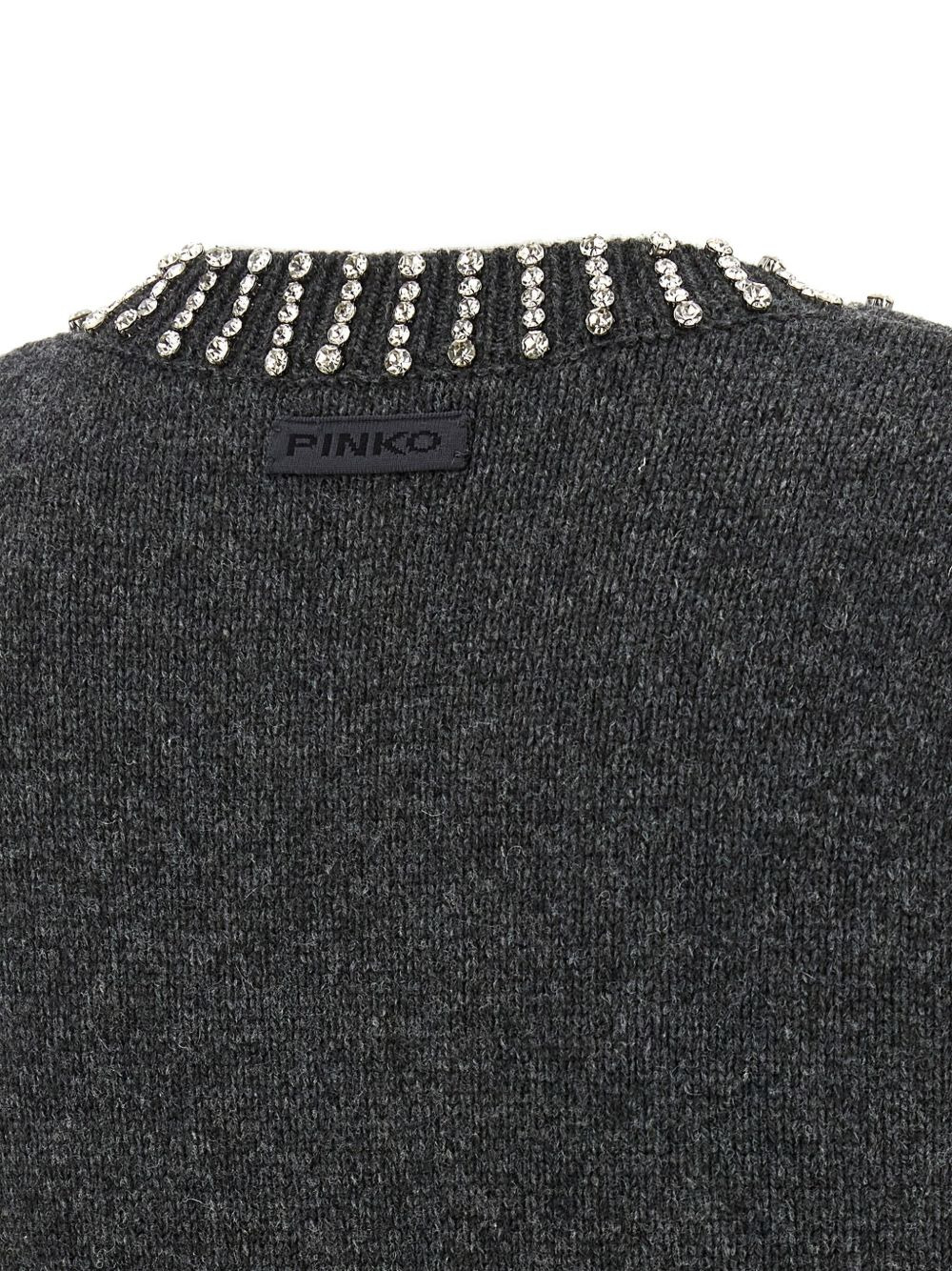 Ponziane crystal-embellished V-neck vest - 4