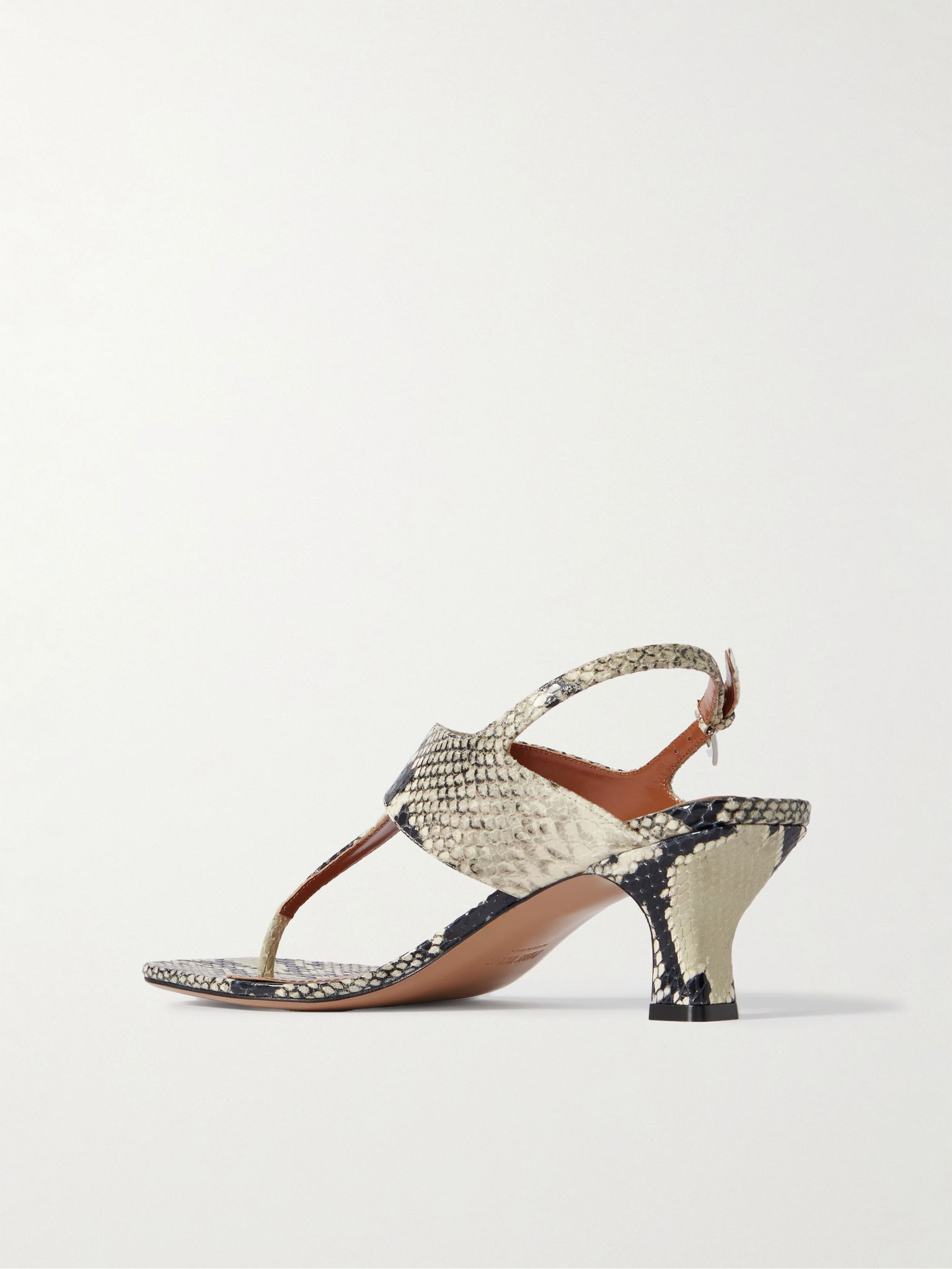 Portofino snake-effect leather sandals Snake print - 3