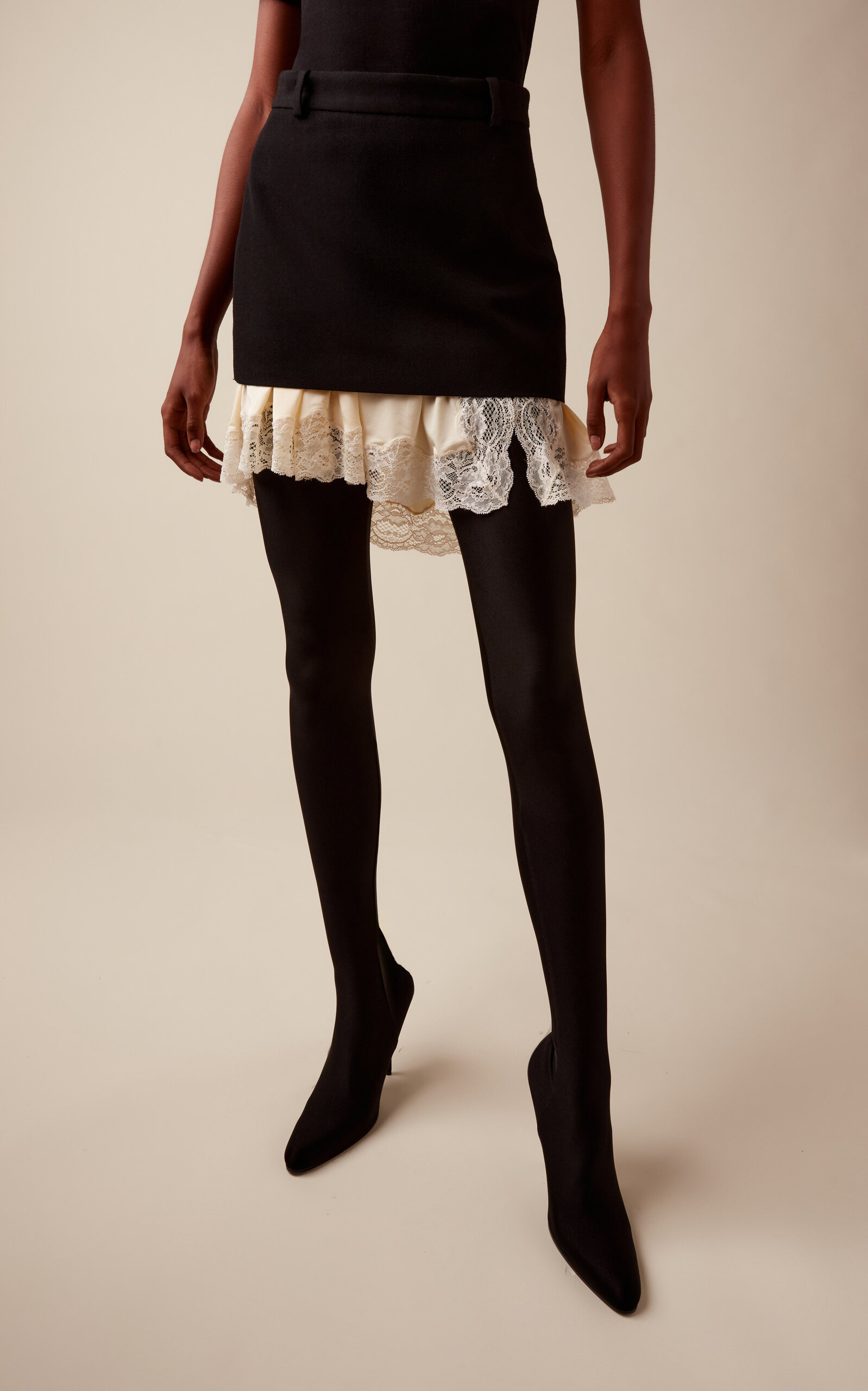 Lingerie Mini Skirt black - 3