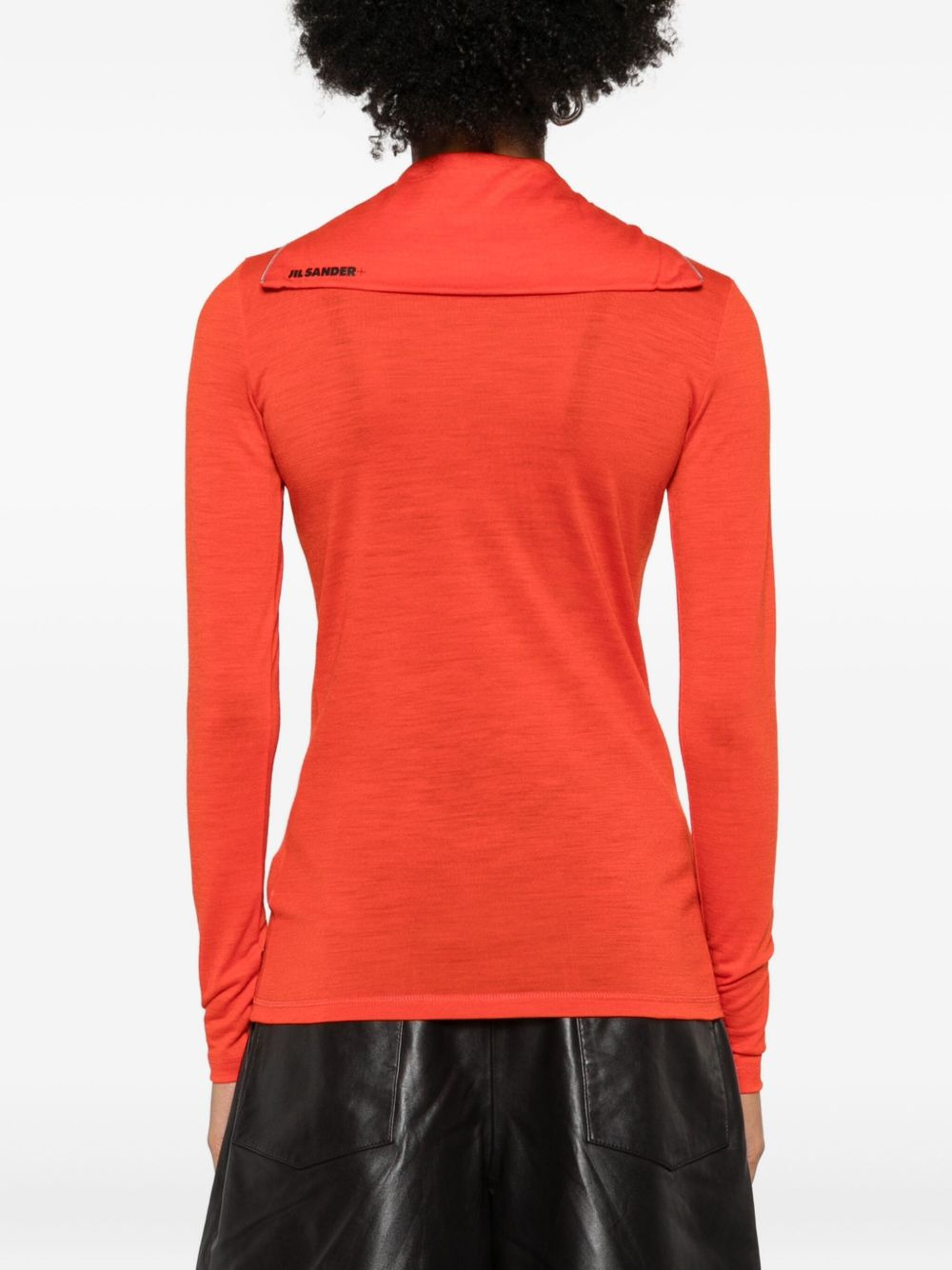 high-neck zip-front sweatshirt - 4