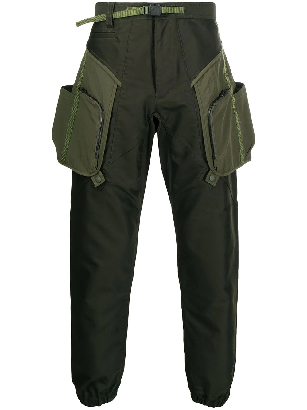 belted cargo trousers - 1