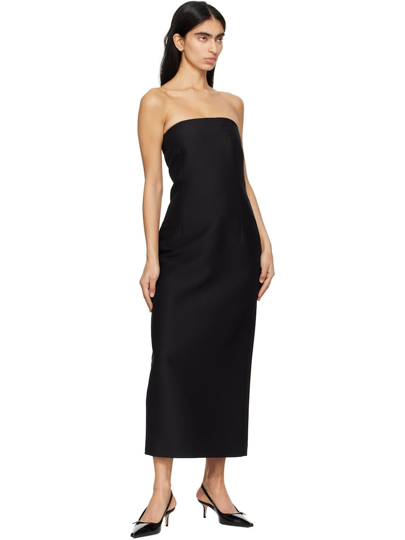 Aeyde Black Saba Leather Slingback Heels outlook