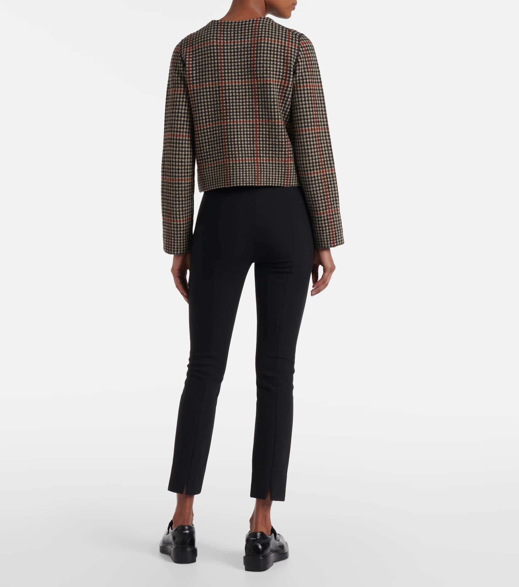 Checked wool cardigan - 3