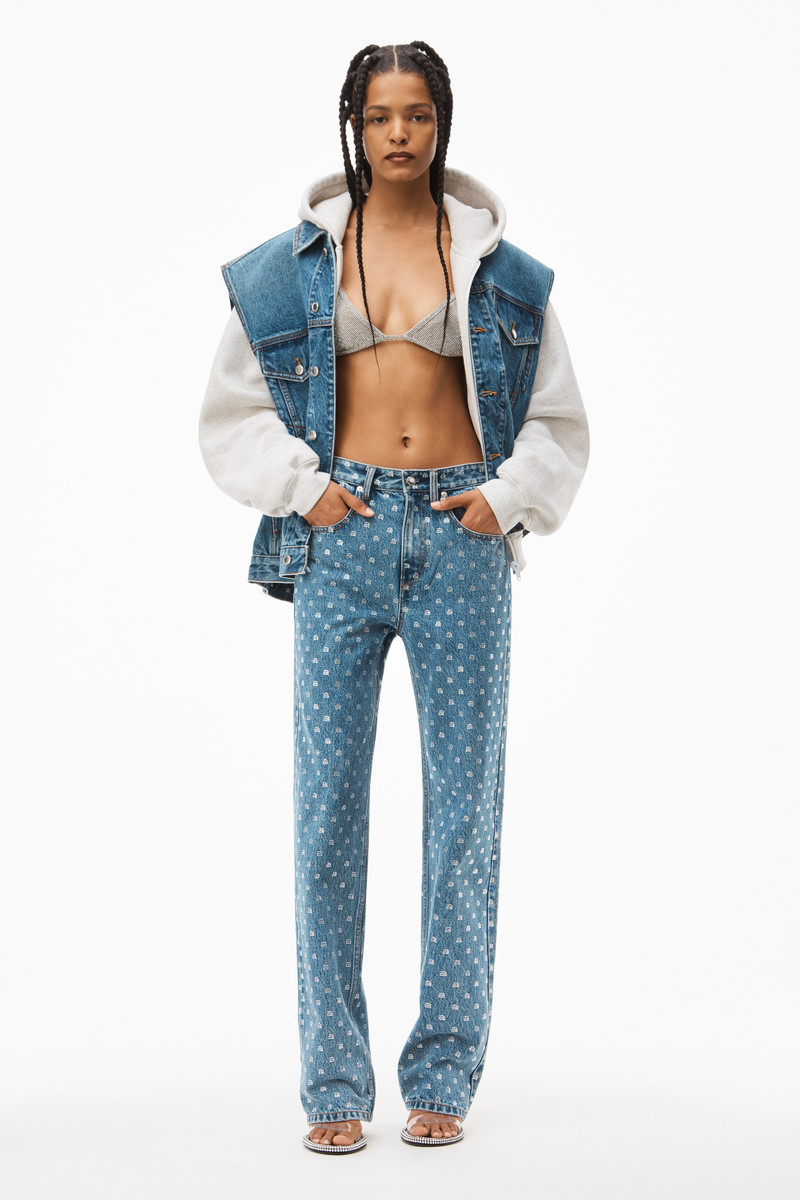 Alexander Wang CRYSTAL A MIDRISE JEAN IN DENIM outlook