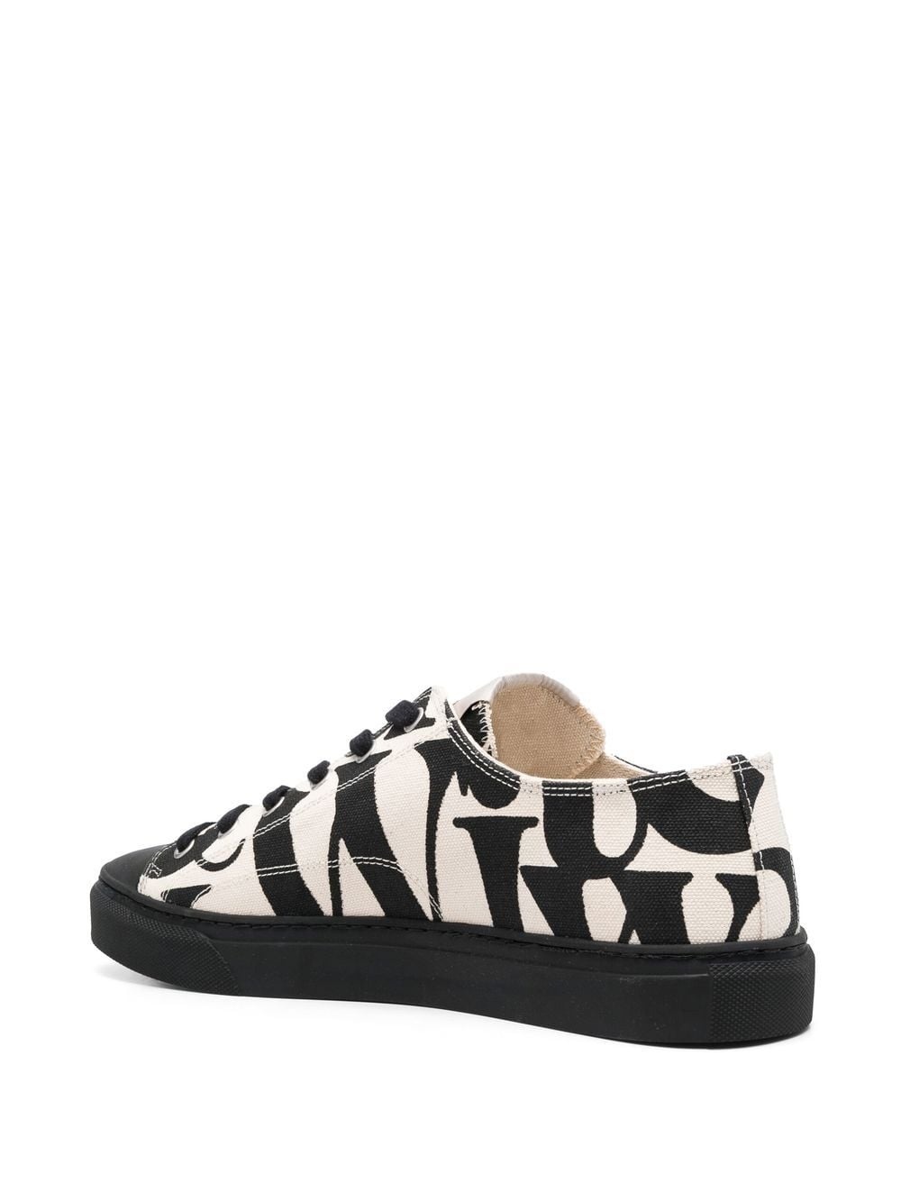 graphic-print low-top sneakers - 3