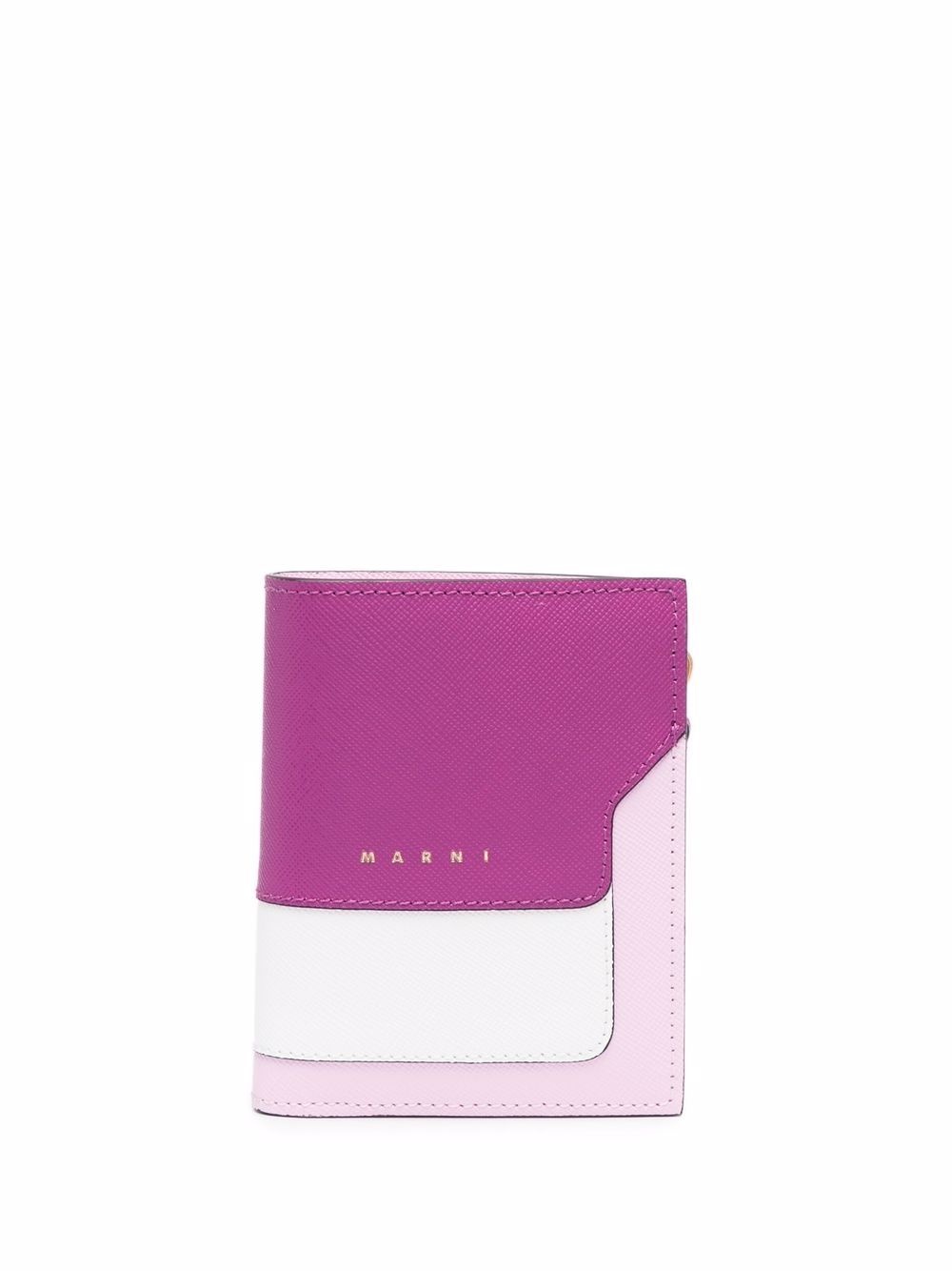 logo-lettering leather wallet - 1