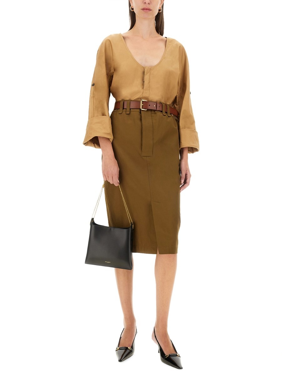 HENLEY COTTON TWILL BLOUSE - 2